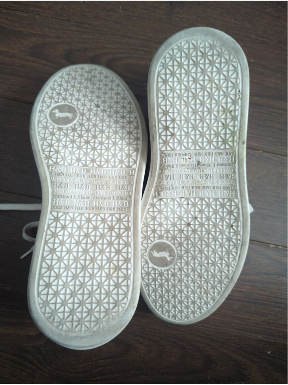 Men's Harmont & Blaine Sneakers in Beige and Blue with Side Logo - Picture 14 of 14